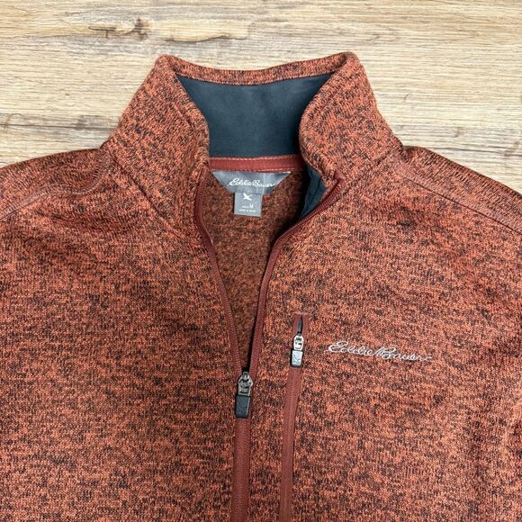 Eddie Bauer Burnt Orange Quarter-Zip Pullover - Picture 6 of 11
